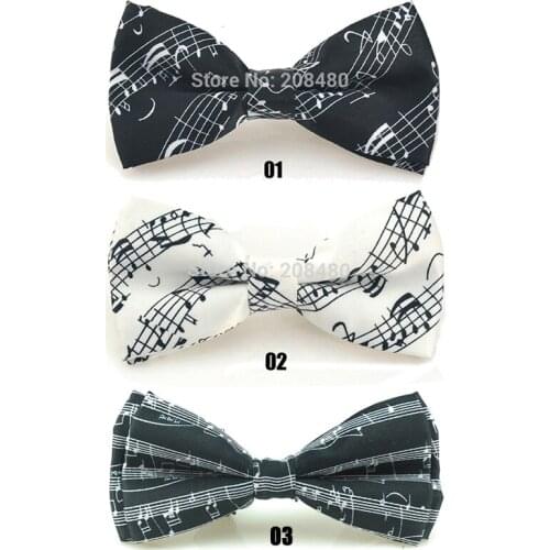 Funny Casual Bowtie Women Men Unisex Tuxedo Classic Double fold Sound Spectrum /Music Note Adjustable Gravata Gift Formal Dress