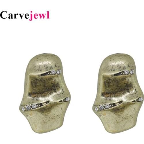 Carvejewl skull stud earrings for women jewelry anti gold silver colour crystal rhinestone earrings girl gift fashion hot sale
