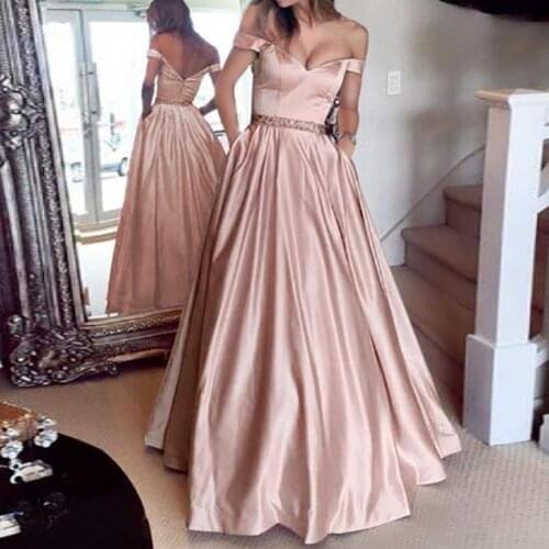 6Color Summer Woman Dress 2021 Midi Dress Women Elegant Sexy Solid Color V Neck Sleeveless Off Shoulder Evening Party Long Dress
