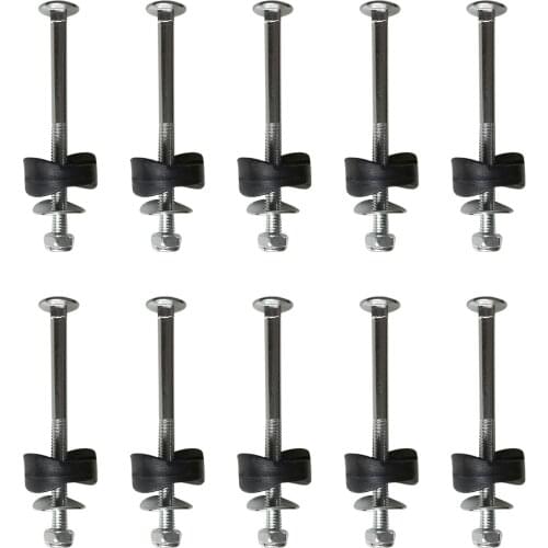 10PCS Trampoline Jumping Bed Carriage Screw Nut Screw Square Head Trampoline Screws Galvanized Steel Screw Jump Bed Stability