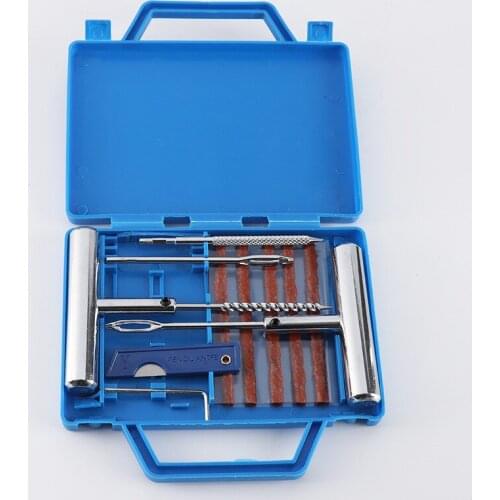 11pcs Kit Car Van Motorcycle Bike Emergency Heavy Duty Tubeless Tire Puncture Professional Repair Kit Plug Set Tyre Repair Kit