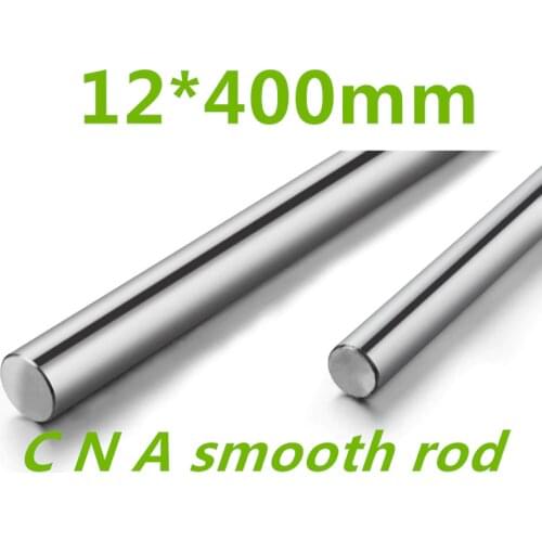 2pcs 3D printer rod shaft WCS 12mm linear shaft 400 mm chrome plated linear motion guide rail round rod Shaft cnc robot