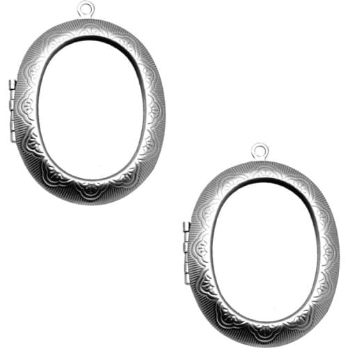 NO Fade Stainless Steel Oval Photo Locket Charm Pendants Fit 26*35MMMM DIY Jewelry Fittings Handmade Ornament