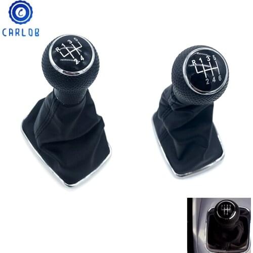 CARLOB 12mm 5/6 Speed For Volkswagen VW 1999-2004 Golf 4 MK4 GTI R32 Bora Jetta MT Car Gear Shift Knob Lever Shifter Gaitor Boot