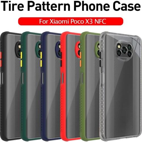 Shell Phone Coque Case For Xiaomi Poco X3 Nfc Soft Tire Pattern Transparent Coque Cover For Xiaomi Poco M3 Mi 11 10 10T Pro Lite