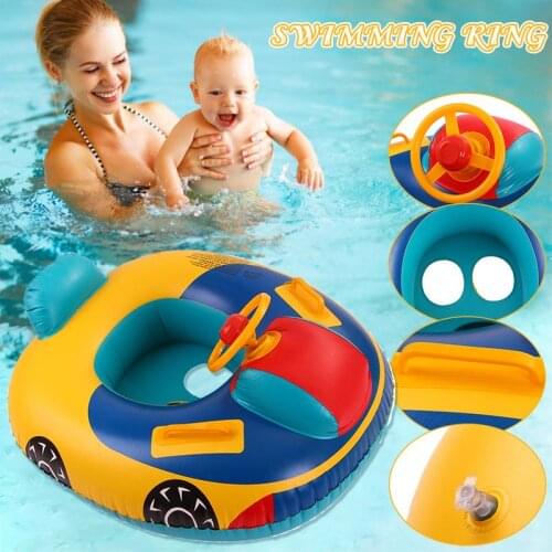 Baby Swim Ring Holiday Floating Summer Kids Seat Inflatable Swimming Boat Toys Water Pool Tube PVC