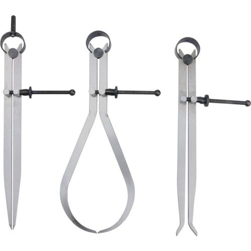 HLZS-Spring Inside Outside Divider Caliper Set 9.8-inch Machinist Tools 3-pack
