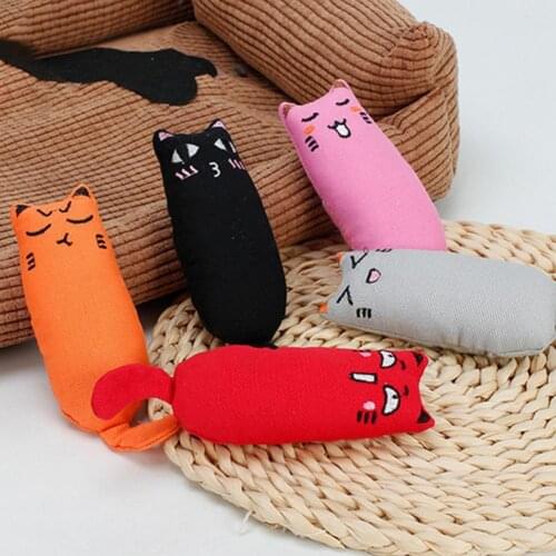 Thumb Shape Bite-resisitant Teeth Grinding Catnip Pet Interactive Cloth Toy For Cat Cartoon Cute Cat Leisure Time For Kitten