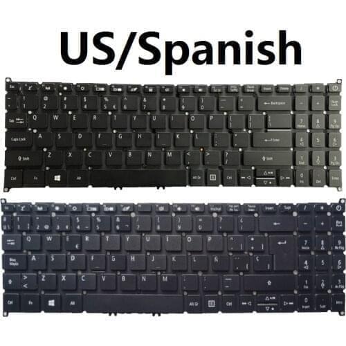 US/SP/Spanish laptop keyboard for Ace Swift 3 SF315-51 SF315-51G N17P4 N18Q13 N19C1 N19C5