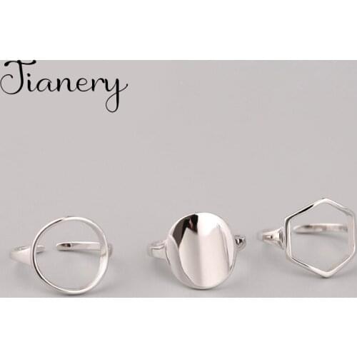 Summer Bohemian Ethnic Circle Hexagon Ring For Women Female Fashion Finger Rings Korean Girl Party Gift Gothic Jewelry