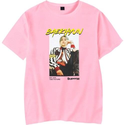 Fashion Harajuku Style SuperM T-Shirt Women Men Summer Fall Fashion Cotton Shirt T-Shirt Girl Boy Pink Comfort Short Sleeve