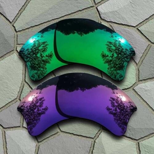 Jade Green&Purple Sunglasses Polarized Replacement Lenses for Oakley Flak Jacket XLJ