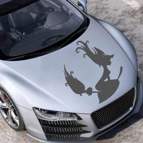 New Design Witch Auto Stickers On The Car Hood Tailgate Side Window Decal Car Sticker Decoration Sweet Auto Decal Decorate
