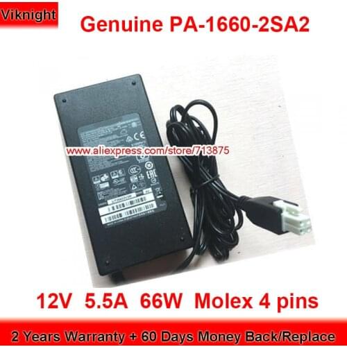 Genuine 341-100346-01 66W Charger 12V 5.5A AC Adapter for Liteon PA-1660-2SA2 with Molex 4 pins Power Supply