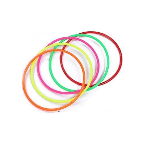 Plastic hoopla rings ring Sport Toy 8cm 20pcs Outdoor Colorful Plastic Hoopla Rings Throwing Circles For Children Kid Fun Sport