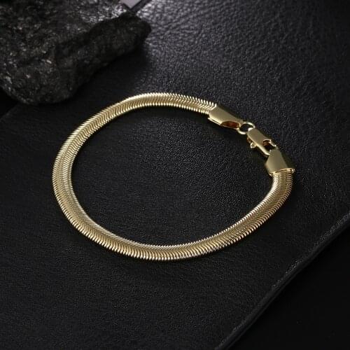Factory direct New 18K gold 925 Silver Bracelets for Women men 6MM soft snake bone Chain Fashion Wedding Party Gift fine Jewelry