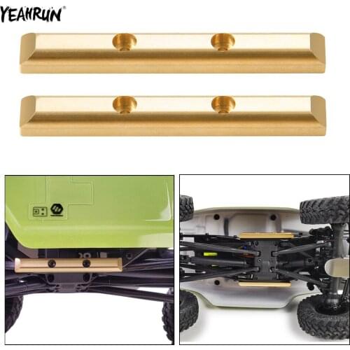 YEAHRUN RC Car Brass Frame Chassis Beam Boulder Bars Rock Rails Balance Weight For 1/24 Axial SCX24 90081 Girder Strength Parts