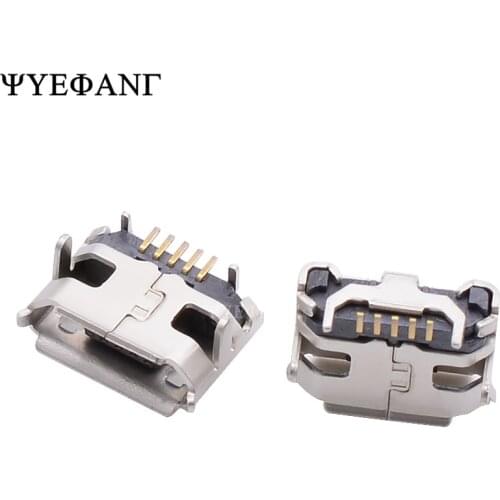 10pcs Micro USB 5pin Jack Female Socket Connector OX Horn Curly Mouth for Tail Charging Mobile Phone