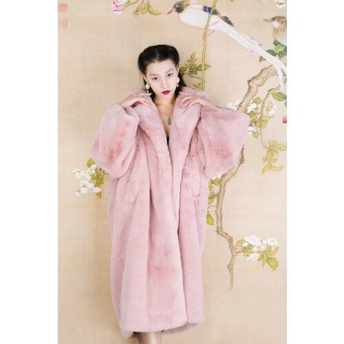 Luxury Faux Fur Coat Women New Winter Fluffy Warm Rabbit Fur Coats Oversize Jackets Female Overcaot Outwear chaqueta mujer