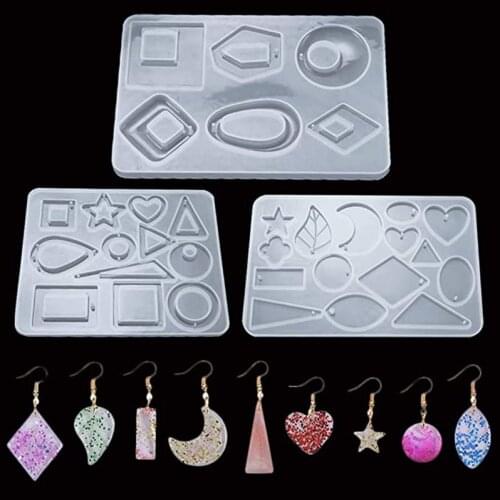 Earring Pendant Silicone Mould Formes Eardrop Crystal Epoxy Mold Resin for DIY Resin Dangler Jewelry Making