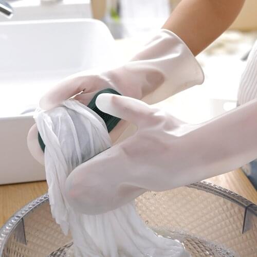 Silicone Dishes Washing Glove with Cleaning Brush Kitchen Housekeeping Washing Glove For Housework Clean Kitchen Baking Gloves