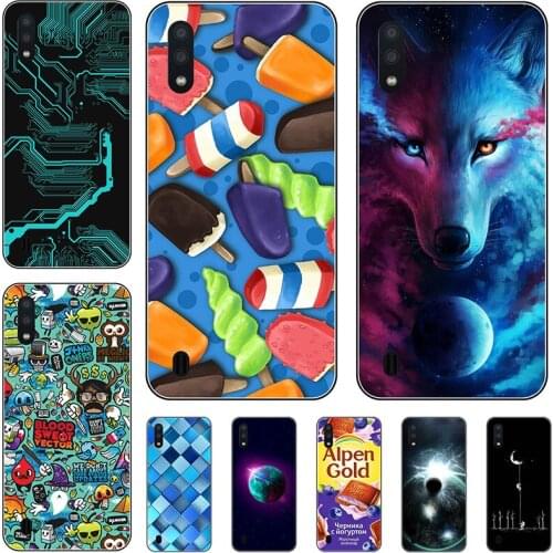 Silicone Cover For Samsung Galaxy A01 Case Soft TPU Protective Phone Back Case Cartoon Bumper Shell For Samsung Galaxy A01