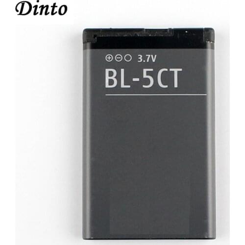Dinto 1pc 1050mAh Replacement Phone Battery BL-5CT BL5CT Batteries for Nokia 3720 5220 5220XM 6730 6330 6303i C5-02 BL 5CT