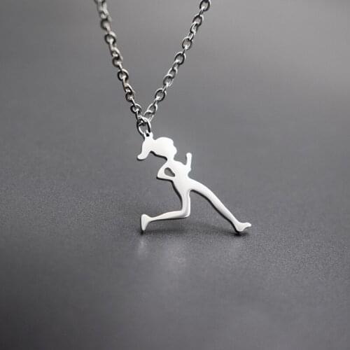 Runner Jewelry , Runner Necklace , jogging girl , Running Girl pendant , Jogger Necklace , Sports Necklace , Christmas Gift