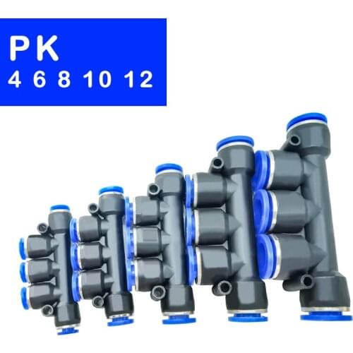High Quality 3-10PCS/LOT Pneumatic Fittings PK,4mm 5-Way Push In Quick Joint Connector,PK4/PK6/PK8/PK10/PK12