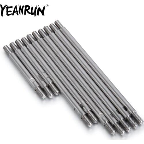 YEAHRUN 10PCS/Set Stainless Steel Link Rod Unassembled Kit 324mm for 1:10 RC Crawler Car Traxxas TRX4 Upgrade Accessories