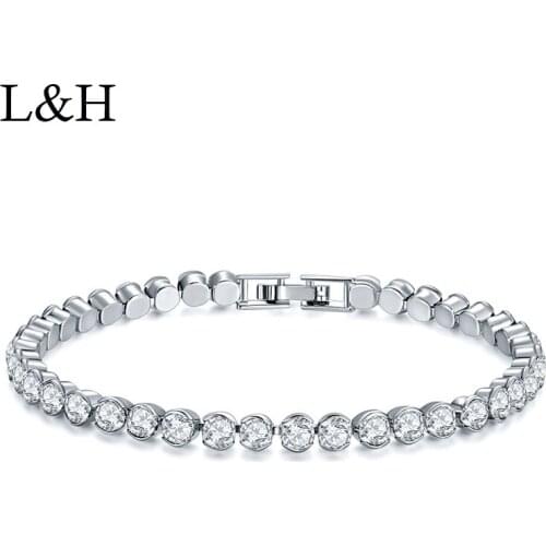 Luxury CZ Crystal Tennis Bracelets For Women Silver Gold Charm Bangles Fashion Female Wedding Party Jewelry pulseras mujer moda