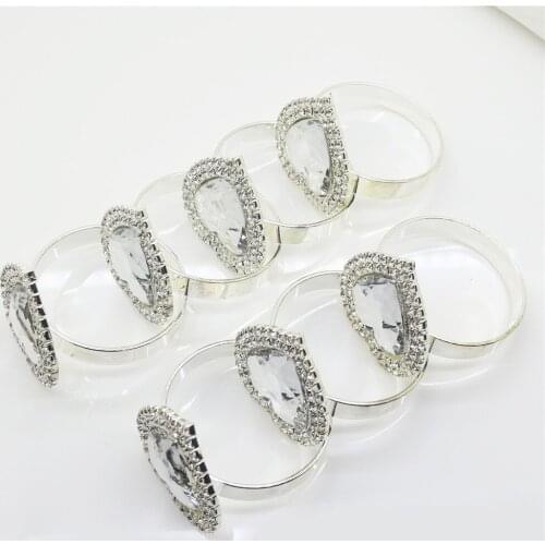 10 / piece new product golden red diamond napkin ring napkin ring western style restaurant is table decoration accessories