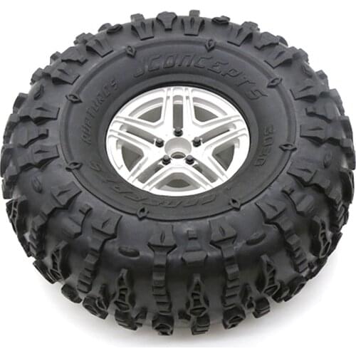 4Pcs 2.2 Inch Beadlock Wheel Rim& Wheel Tires for 1/10 RC Crawler Axial SCX10 RR10 90053 AX10 Wraith 90056 90045