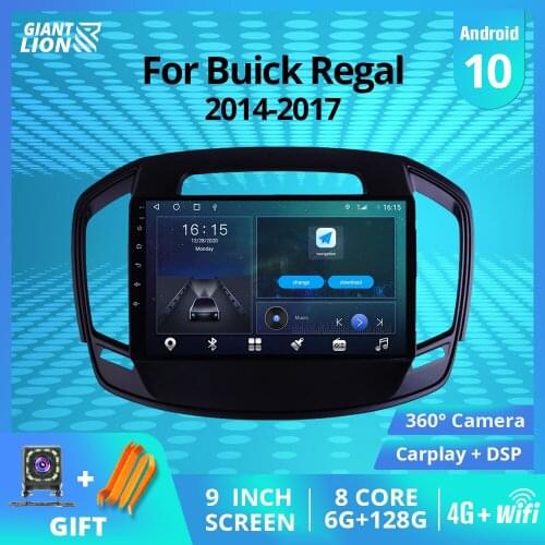 2DIN Android10.0 Car Radio For Buick Regal 2014-2017 Auto Radio GPS Navigation Stereo Receiver DSP Car Receiver NO 2DIN DVD IGO