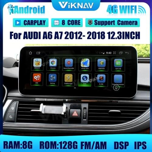 12.3 inch Android Car Radio For AUDI A6 A7 2012 -2018 LHD RHD Car GPS Navigation stereo DVD multimedia Payler