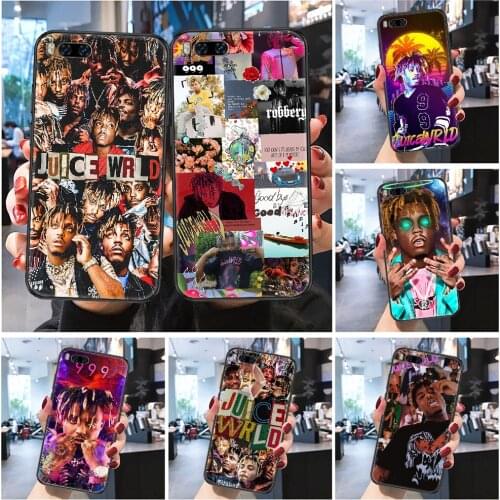 Juice WRLD 999 Rapper Phone case For Xiaomi Mi Max Note 3 A2 A3 8 9 9T 10 Lite Pro Ultra Frosted black pretty funda art back