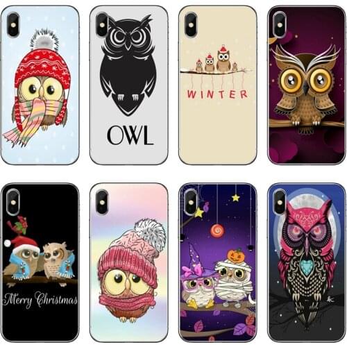 Lovely Animal Owl Christmas Accessories Phone Case For Xiaomi Mi 11 Note 10 10T 9 9T 8 Pro A2 Lite A3 A1 Poco F1 F2 M3 X3 NFC