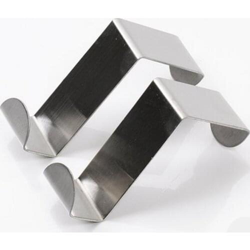 2pcs Stainless steel Door Hook Z Type Kitchen Cabinet Clothes Home Storage Hanger Bathroom Towel Organize Hardware Accessories