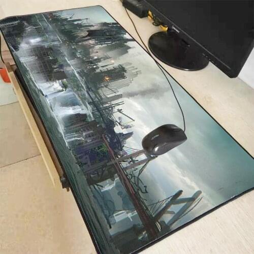 XGZ Nier Automata City Ruins Gaming Mouse Pad Anti-slip Natural Rubber Computer Anime Mousepad Mat Speed Locking Edge Office