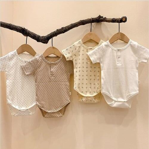 2020 Ins Toddler Baby Kids Girl Print Floral Rompers Simplicity Kids Girl Boys Korean Clothings