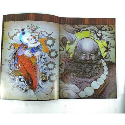 Tattoo book Manuscript Tattoo Pattern Tattoo Books Prajna Guan Gong Buddha Fairy Carp