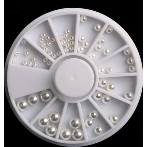 1pc nail art pearl nail decoration Jewelry Wheel different size Beads Manicure tools accessories