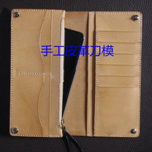 Leather craft template cutter long folded wallet card holder die cutting knife mould leather punches tool set deri el aletleri