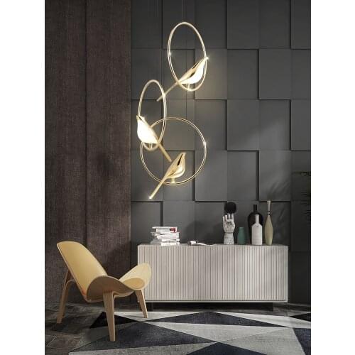 Italian designer bird lamp LED chandelier lighting post modern 6 lamp creative living room dining room kitchen hanging lamp