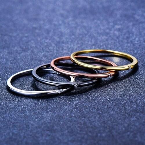 Cute Female Small Crystal Stone Ring 100% Real 925 Sterling Silver Thin Finger Ring Boho Promise Love Engagement Rings For Women