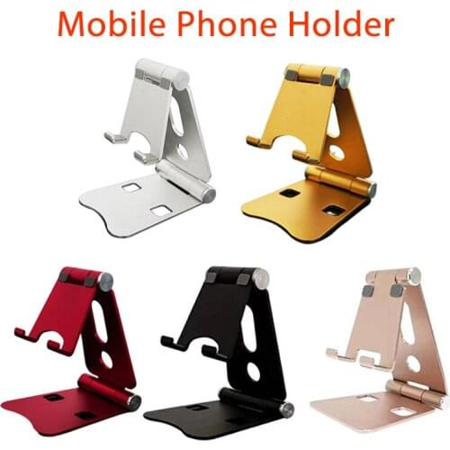 Desk Mobile Phone Holder Stand For IPhone IPad Xiaomi Huawei Metal Desktop Tablet Holder Table Cell Foldable Extend Support 2021