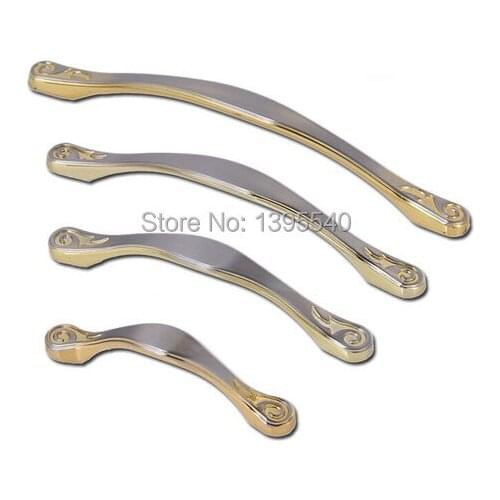 New 128mm Brush Cabinet Drawer Handle KnobsModern Furniture Solid Handles Cupboard Closet Handle Pulls Bars Kitchen Golden Knobs