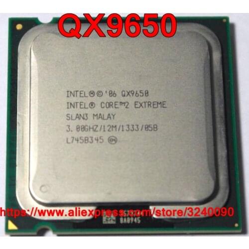 Original Intel CPU CORE 2 Extreme QX9650 Processor 3.00GHz/12M/1333MHz Quad-Core Socket 775 free shipping speedy ship out