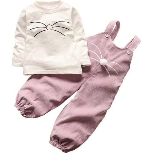 Fall newborn baby girls clothes sets fashion suit T-shirt + pants For baby girl Autumn Tracksuit wear sports suit clothing sets