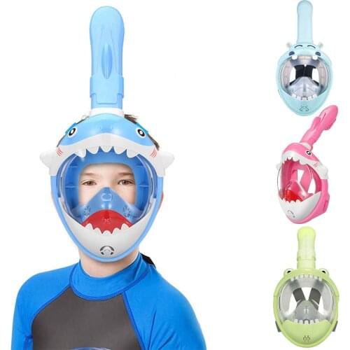 Full Dry Diving Mask Full For Kids Panoramic Snorkeling Mask For Boy Girls Underwater Anti Fog Swimming Goggles Equipment